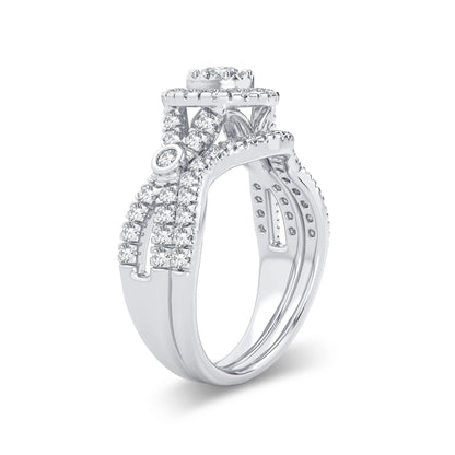 14K 1.00CT Diamond Bridal Ring - Johnny Dang & Co
