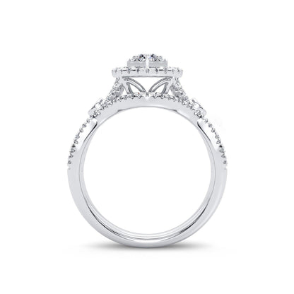 14K 1.00CT Diamond Bridal Ring - Johnny Dang & Co