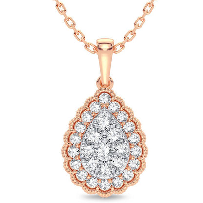 14K 0.33CT Diamond Pendant - Johnny Dang & Co
