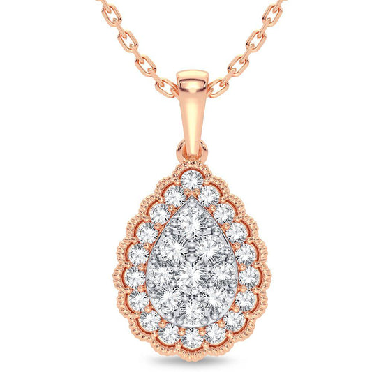 14K 0.33CT Diamond Pendant - Johnny Dang & Co