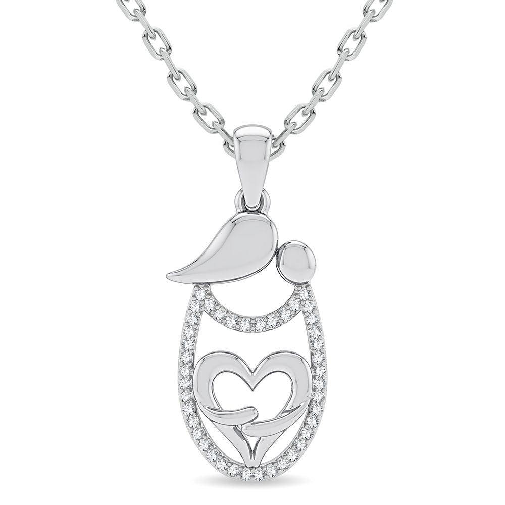 14K 0.10CT Diamond Pendant - Johnny Dang & Co