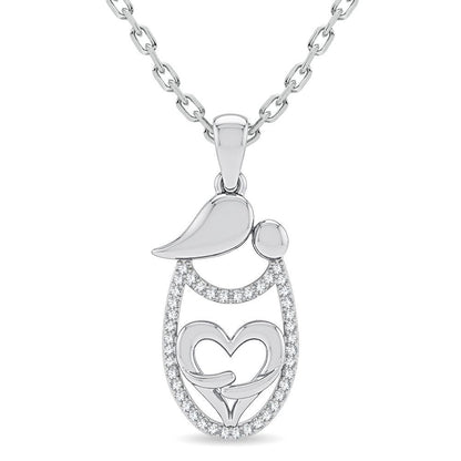 14K 0.10CT Diamond Pendant - Johnny Dang & Co