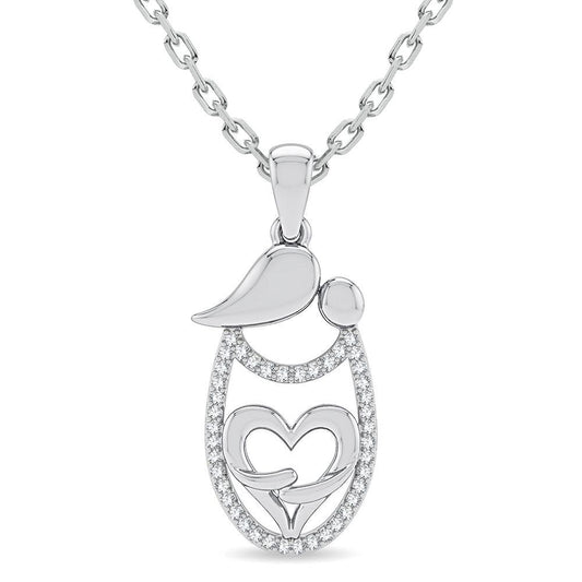 14K 0.10CT Diamond Pendant - Johnny Dang & Co