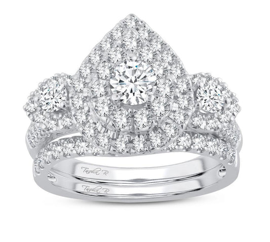 14K 1.54CT DIAMOND BRIDAL RING - Johnny Dang & Co