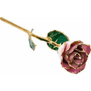 JDSP61-9146 Lacquered Cream Pink Rose with Gold Trim - Johnny Dang & Co