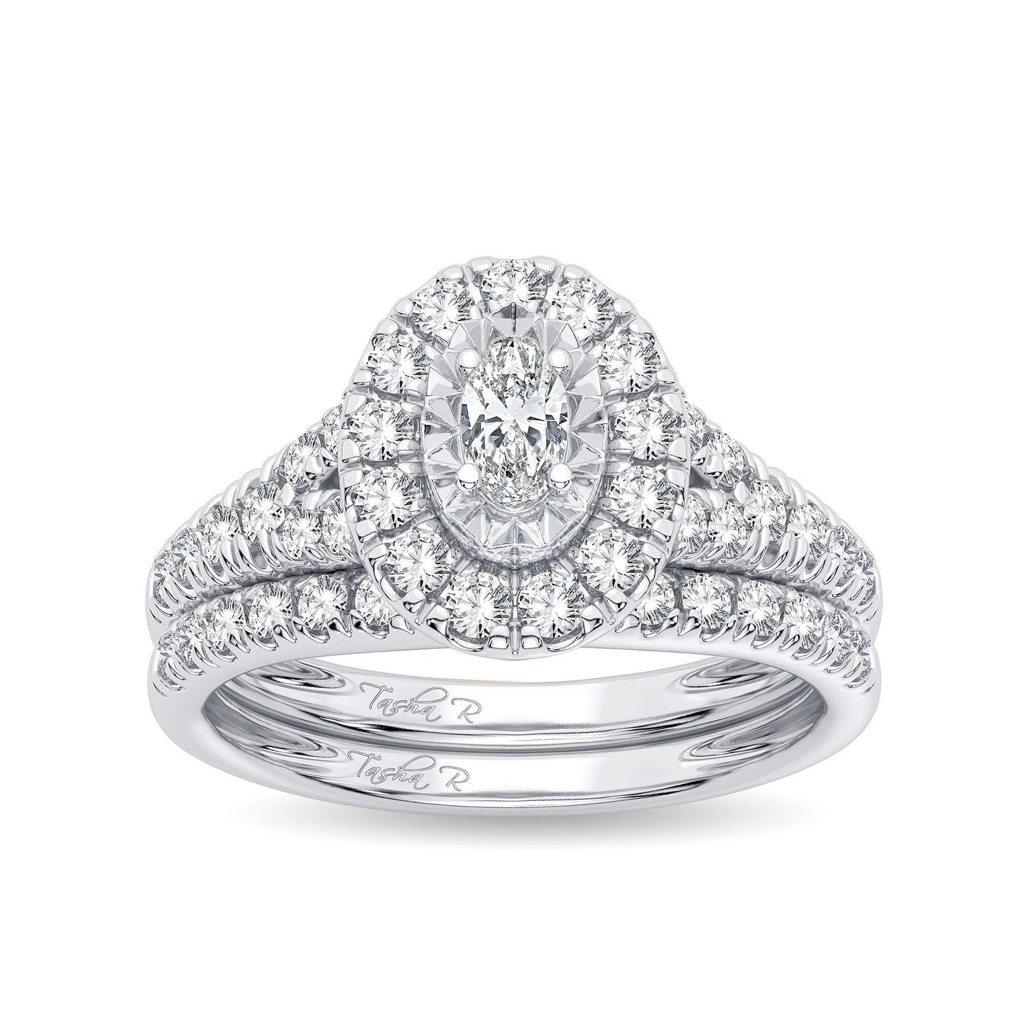 14K 1.00CT Diamond Bridal Ring - Johnny Dang & Co
