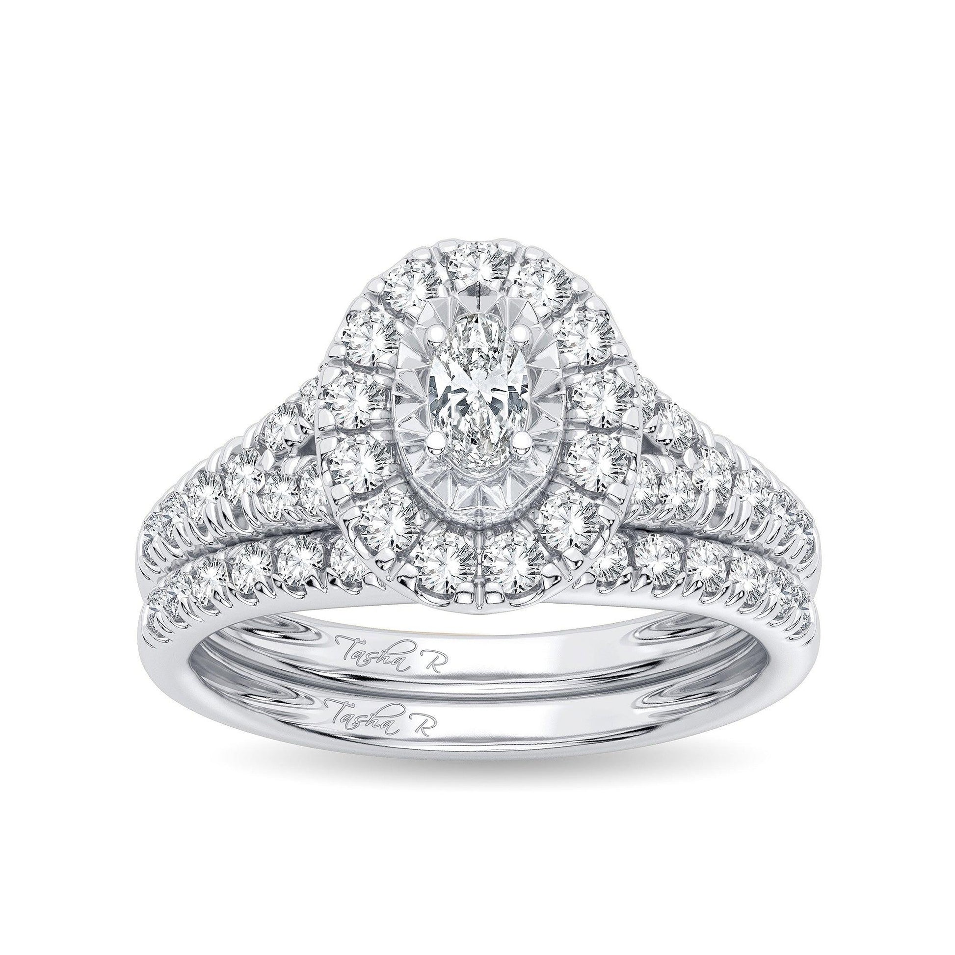 14K 1.00CT Diamond Bridal Ring - Johnny Dang & Co