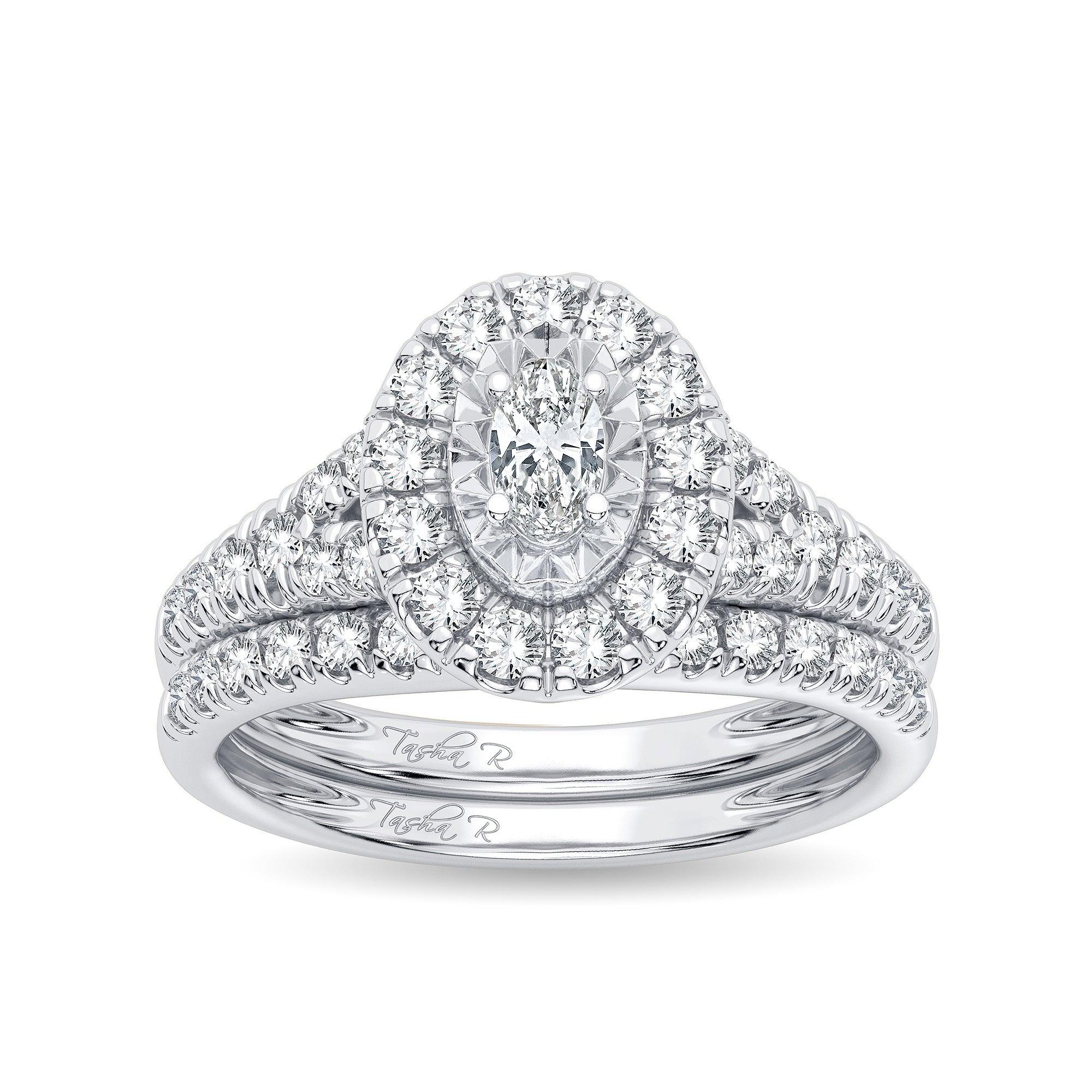 14K 1.00CT Diamond Bridal Ring - Johnny Dang & Co