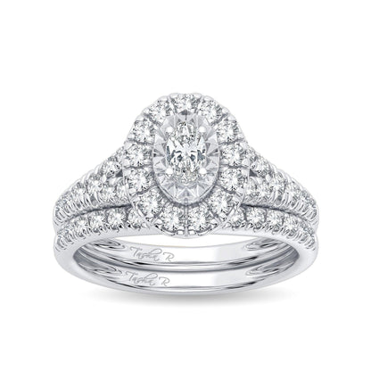 14K 1.00CT Diamond Bridal Ring - Johnny Dang & Co