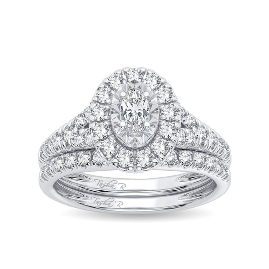 14K 1.00CT Diamond Bridal Ring - Johnny Dang & Co