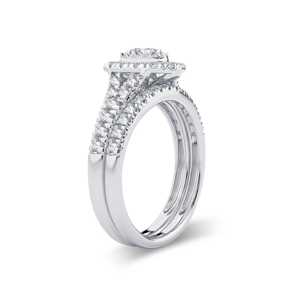 14K 1.00CT Diamond Bridal Ring - Johnny Dang & Co