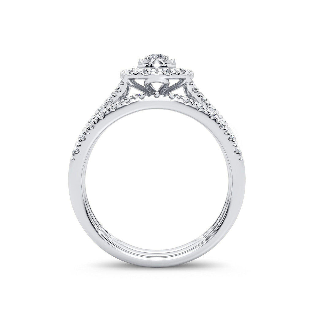 14K 1.00CT Diamond Bridal Ring - Johnny Dang & Co