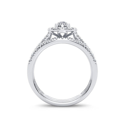 14K 1.00CT Diamond Bridal Ring - Johnny Dang & Co