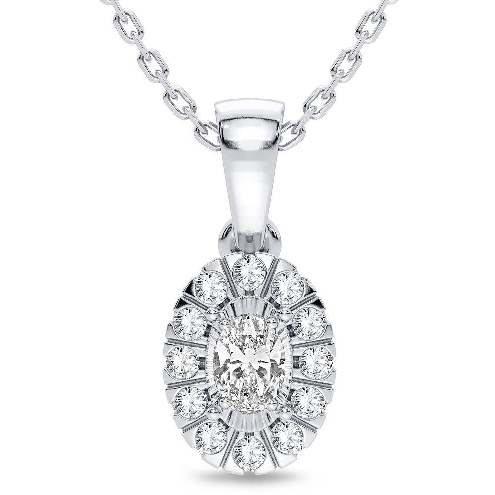 14K 0.25CT Diamond Pendant - Johnny Dang & Co