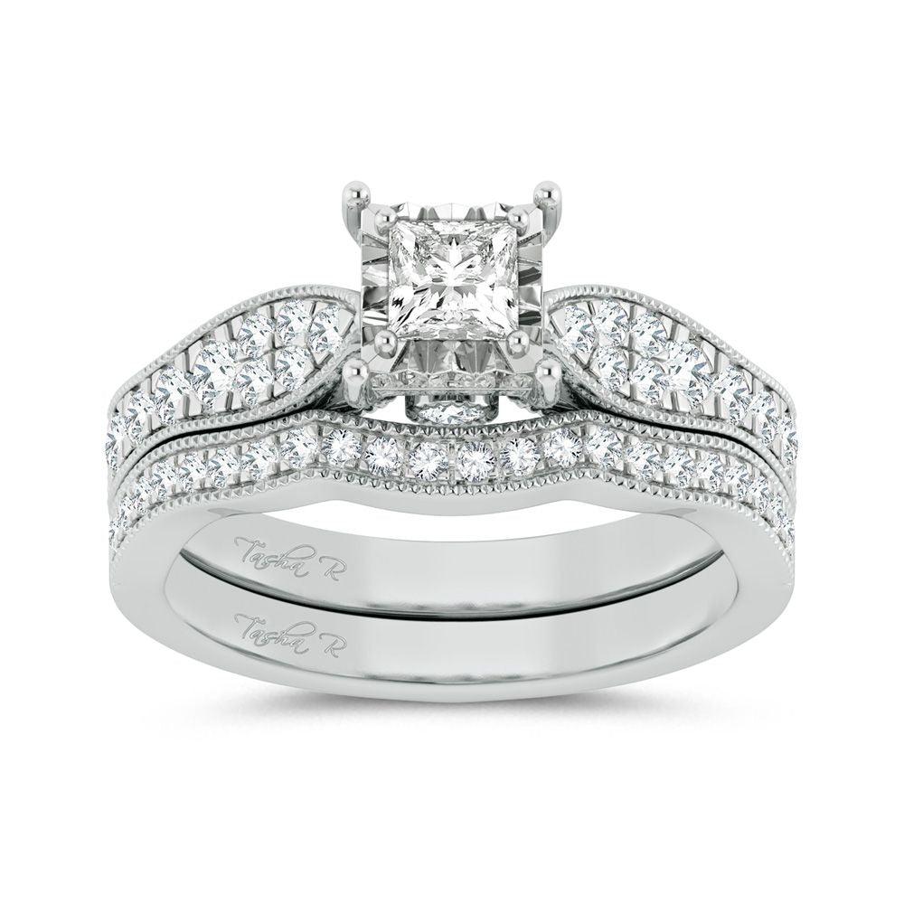 14K 0.90ct Diamond Bridal Ring - Johnny Dang & Co