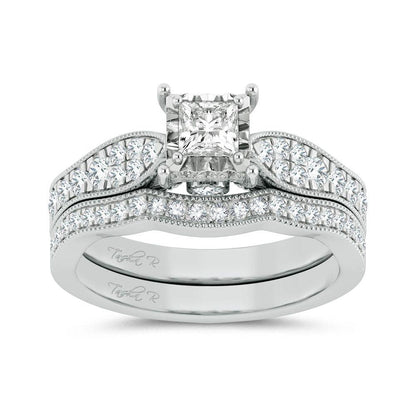 14K 0.90ct Diamond Bridal Ring - Johnny Dang & Co