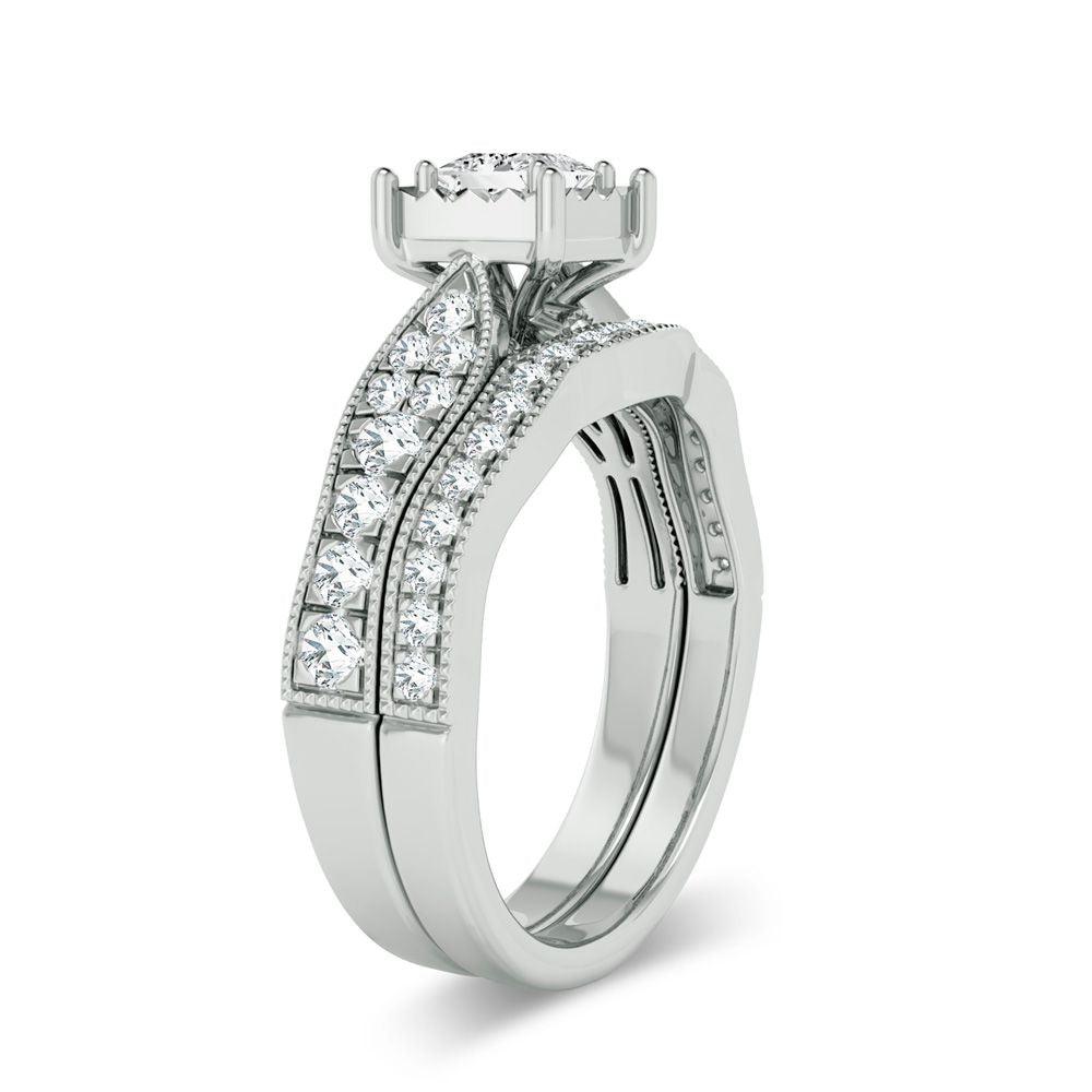 14K 0.90ct Diamond Bridal Ring - Johnny Dang & Co