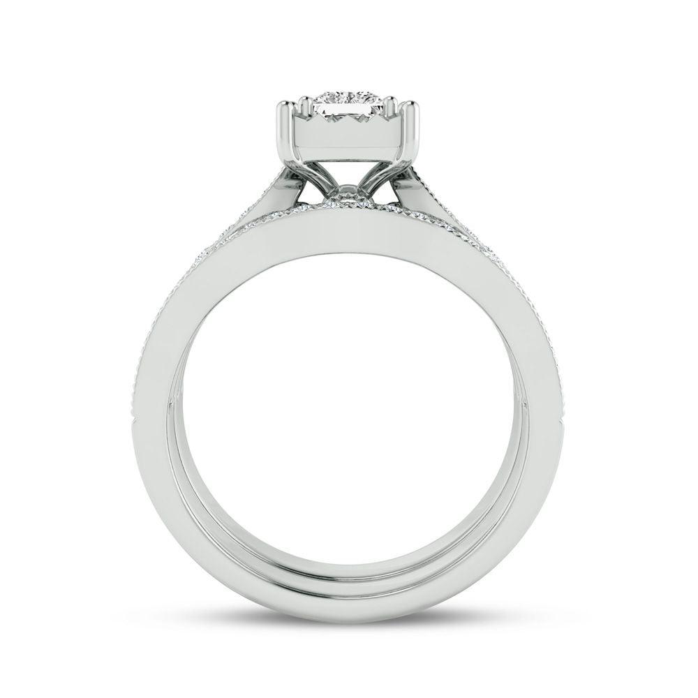 14K 0.90ct Diamond Bridal Ring - Johnny Dang & Co