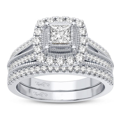 14K 0.62CT Diamond Bridal Ring - Johnny Dang & Co