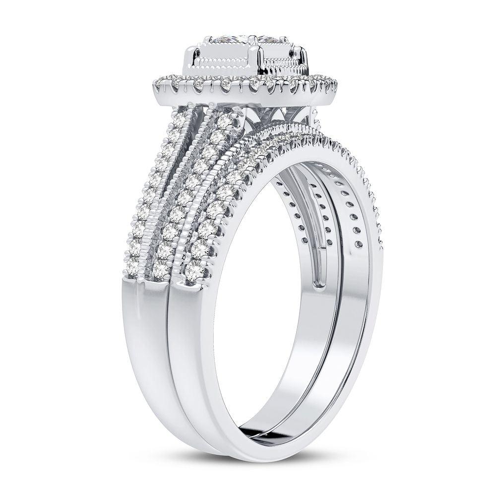 14K 0.62CT Diamond Bridal Ring - Johnny Dang & Co