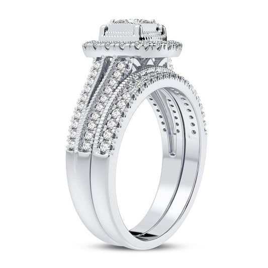 14K 0.62CT Diamond Bridal Ring - Johnny Dang & Co