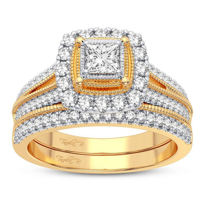 14K 0.62CT Diamond Bridal Ring - Johnny Dang & Co