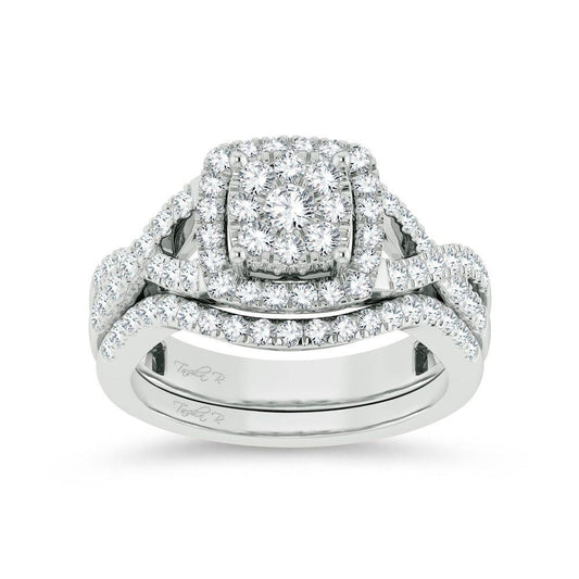 14K 1.00ct Diamond Bridal Ring - Johnny Dang & Co