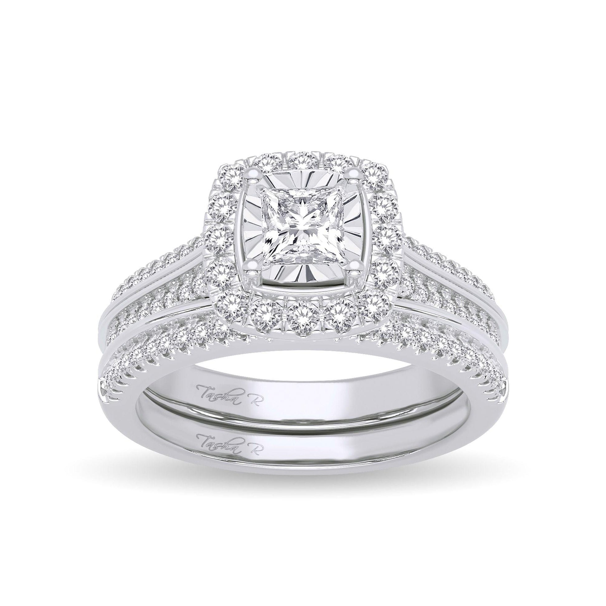 14K 0.64CT Diamond Bridal Ring - Johnny Dang & Co