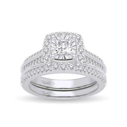 14K 0.64CT Diamond Bridal Ring - Johnny Dang & Co
