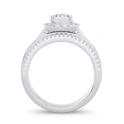 14K 0.64CT Diamond Bridal Ring - Johnny Dang & Co
