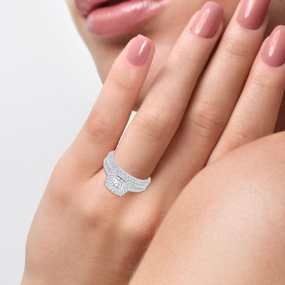 14K 0.64CT Diamond Bridal Ring - Johnny Dang & Co