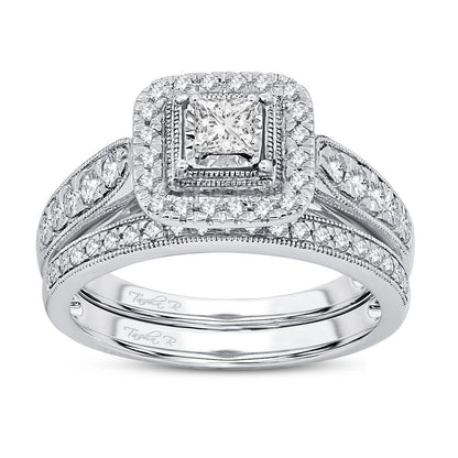 14K 0.75CT DIAMOND BRIDAL RING - Johnny Dang & Co