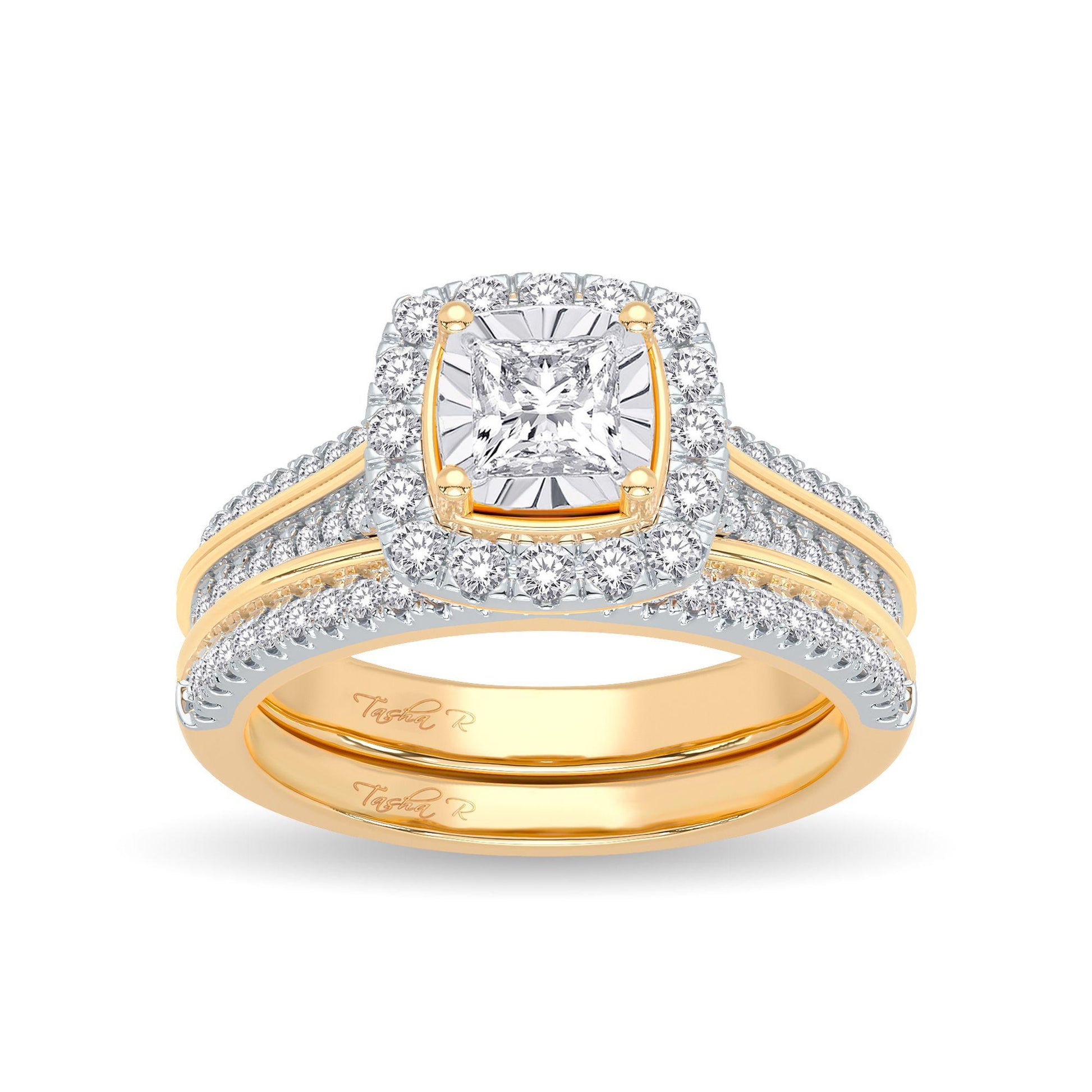 14K 0.64CT Diamond Bridal Ring - Johnny Dang & Co