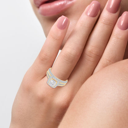 14K 0.64CT Diamond Bridal Ring - Johnny Dang & Co