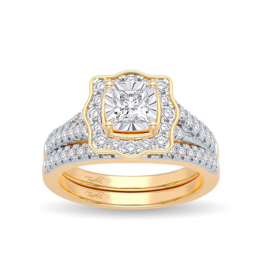 14K 0.62CT Diamond Bridal Ring - Johnny Dang & Co