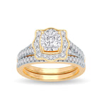 14K 0.62CT Diamond Bridal Ring - Johnny Dang & Co