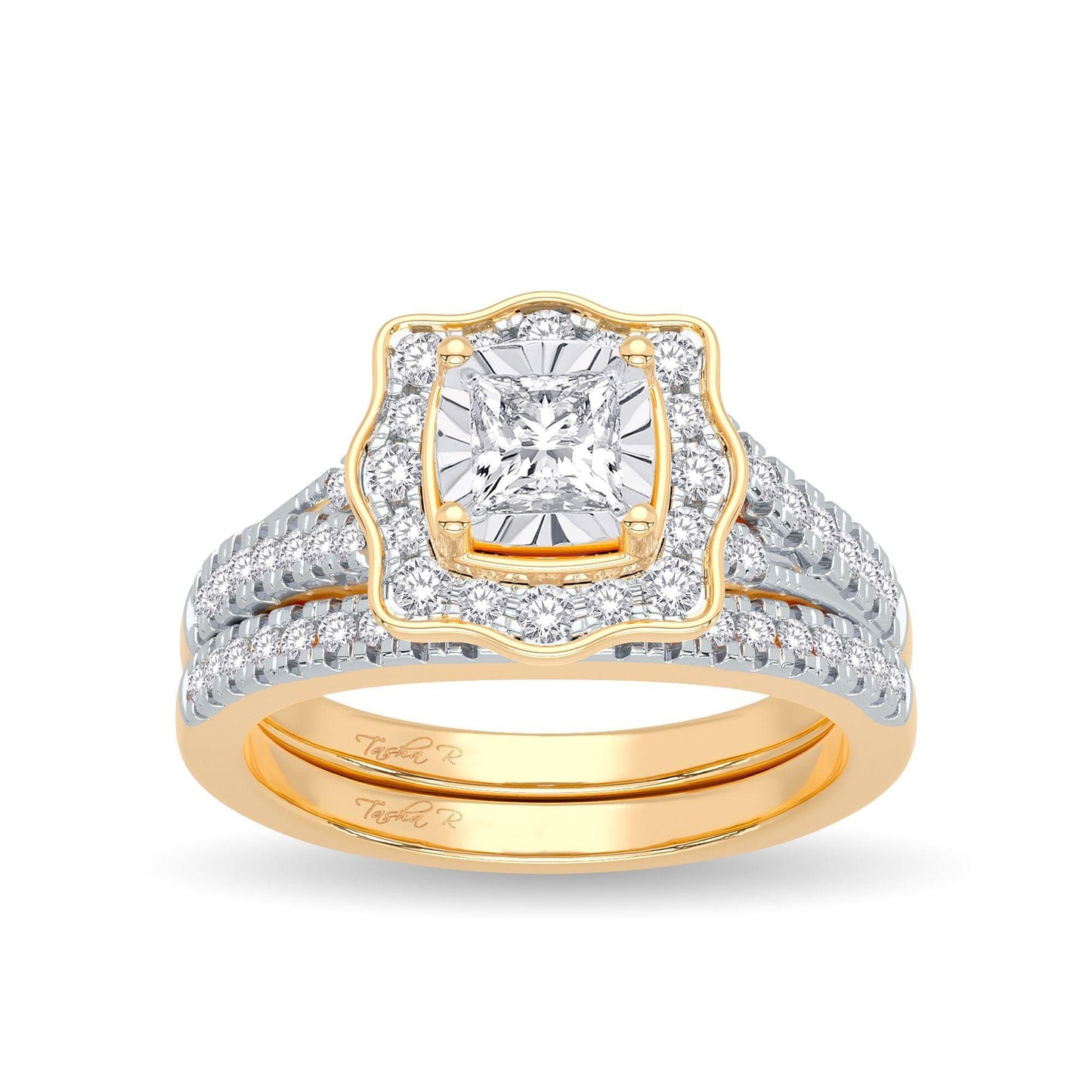 14K 0.62CT Diamond Bridal Ring - Johnny Dang & Co