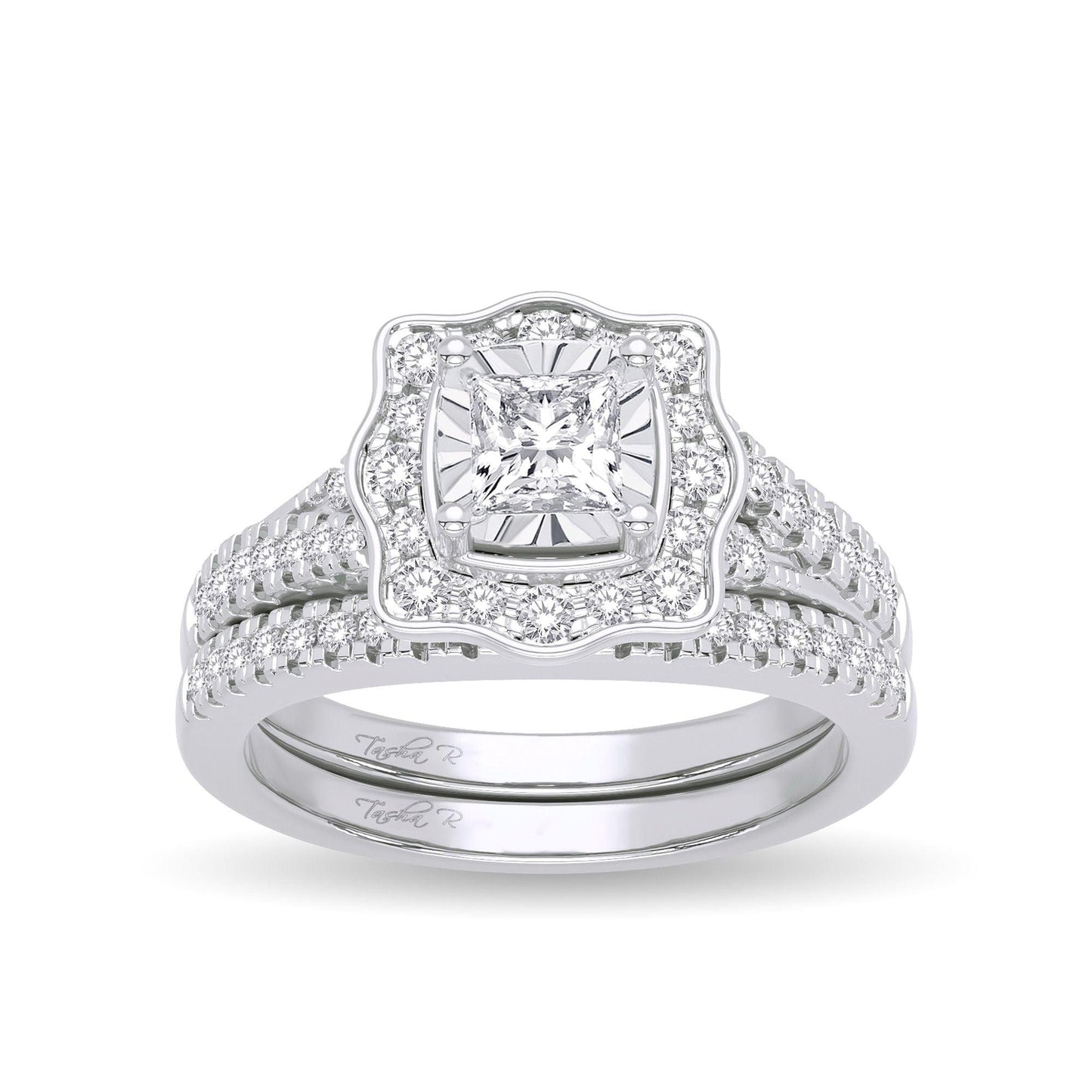14K 0.62CT Diamond Bridal Ring - Johnny Dang & Co