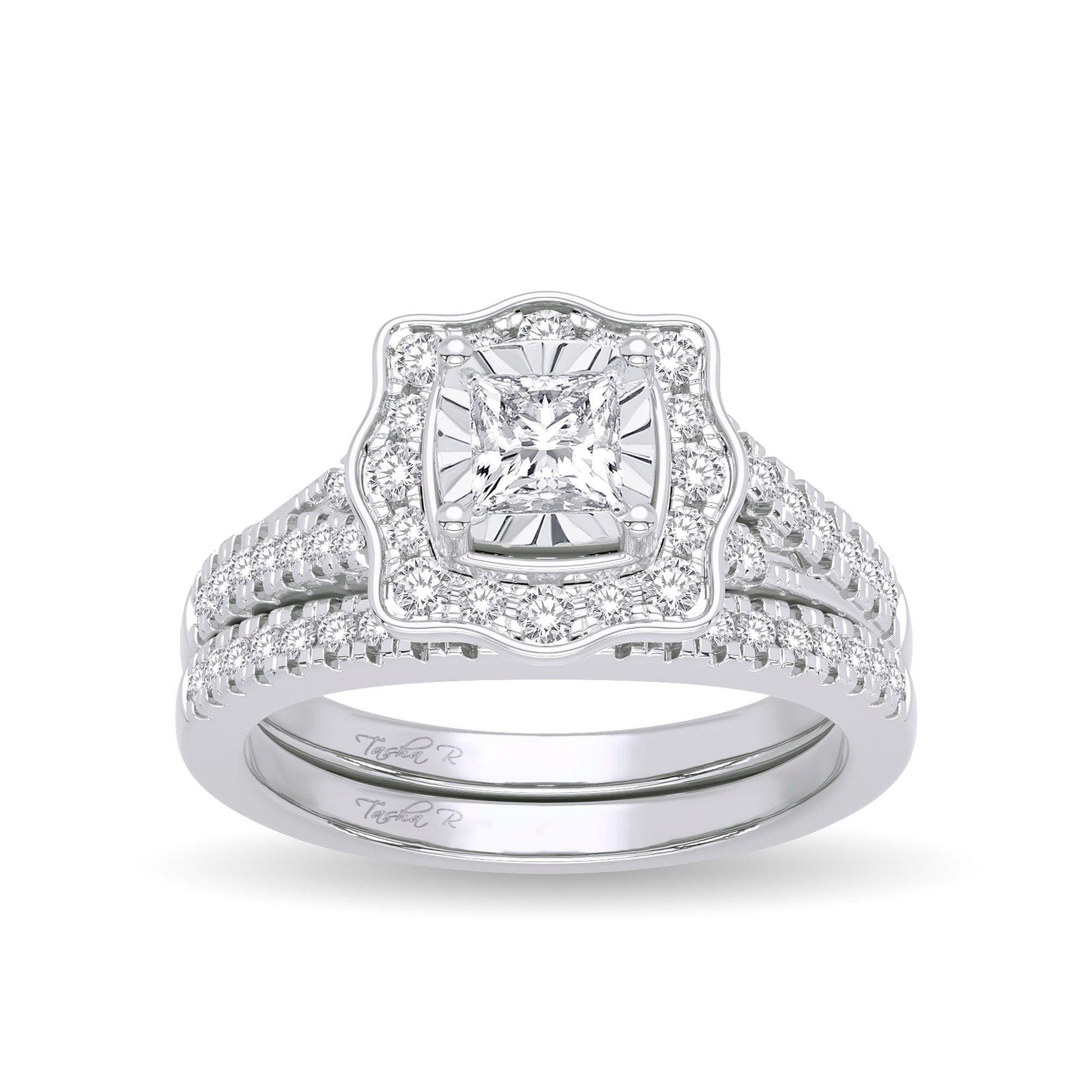 14K 0.62CT Diamond Bridal Ring - Johnny Dang & Co
