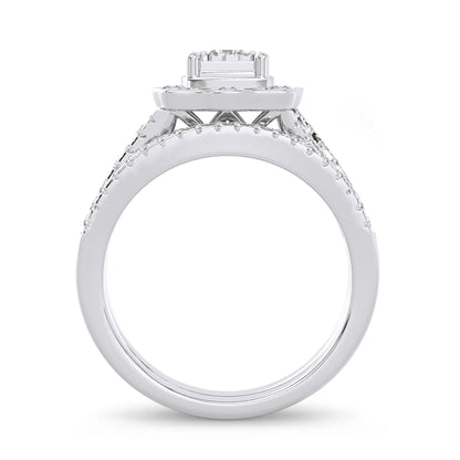 14K 0.62CT Diamond Bridal Ring - Johnny Dang & Co