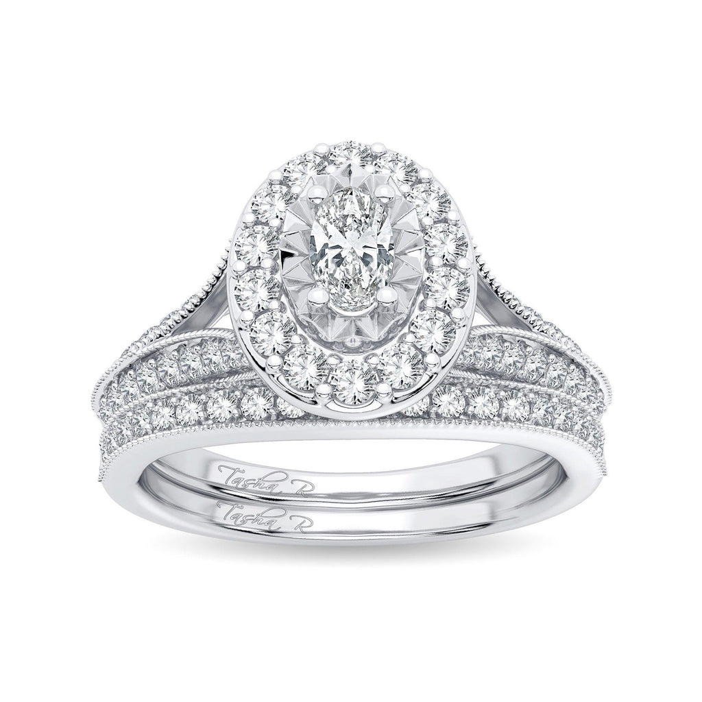 14K 1.00CT Diamond Bridal Ring - Johnny Dang & Co