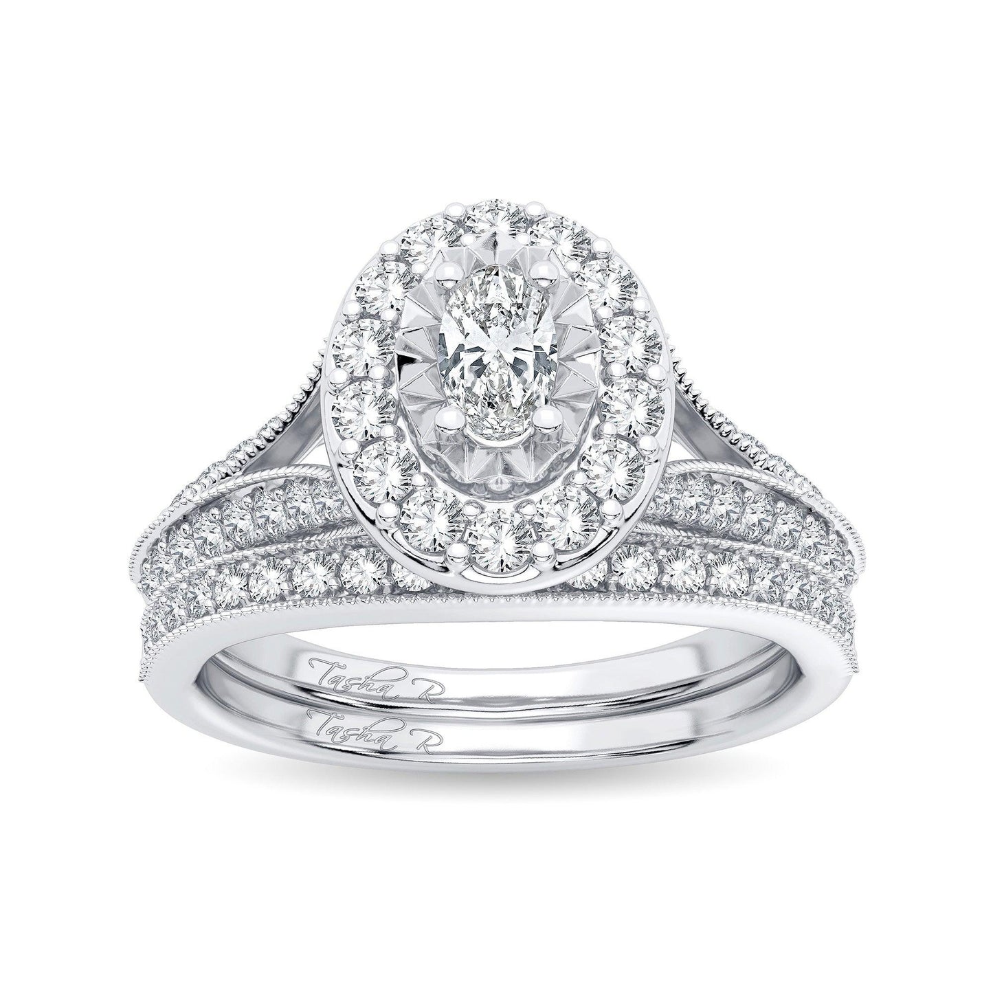 14K 1.00CT Diamond Bridal Ring - Johnny Dang & Co