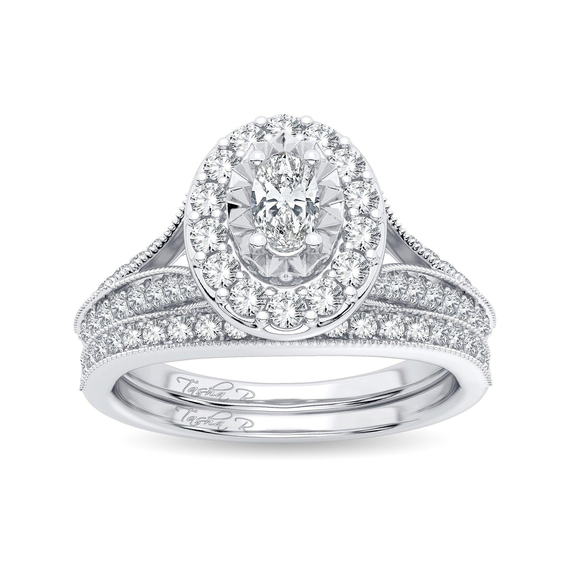 14K 1.00CT Diamond Bridal Ring - Johnny Dang & Co