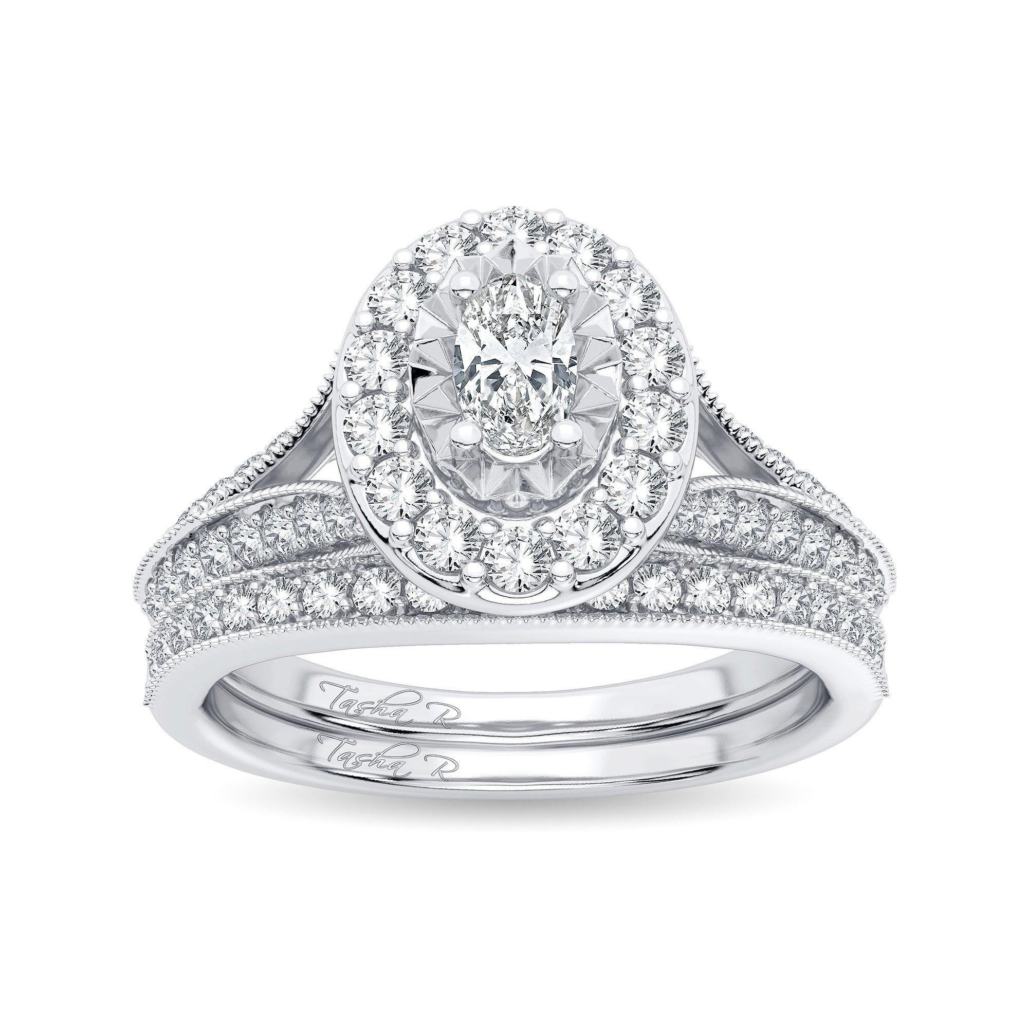 14K 1.00CT Diamond Bridal Ring - Johnny Dang & Co