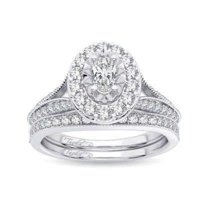 14K 1.00CT Diamond Bridal Ring - Johnny Dang & Co