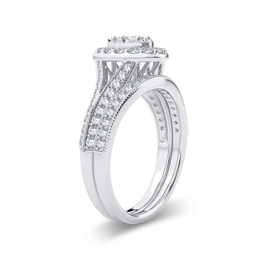 14K 1.00CT Diamond Bridal Ring - Johnny Dang & Co