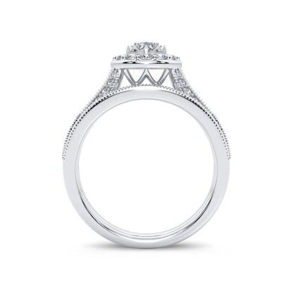 14K 1.00CT Diamond Bridal Ring - Johnny Dang & Co