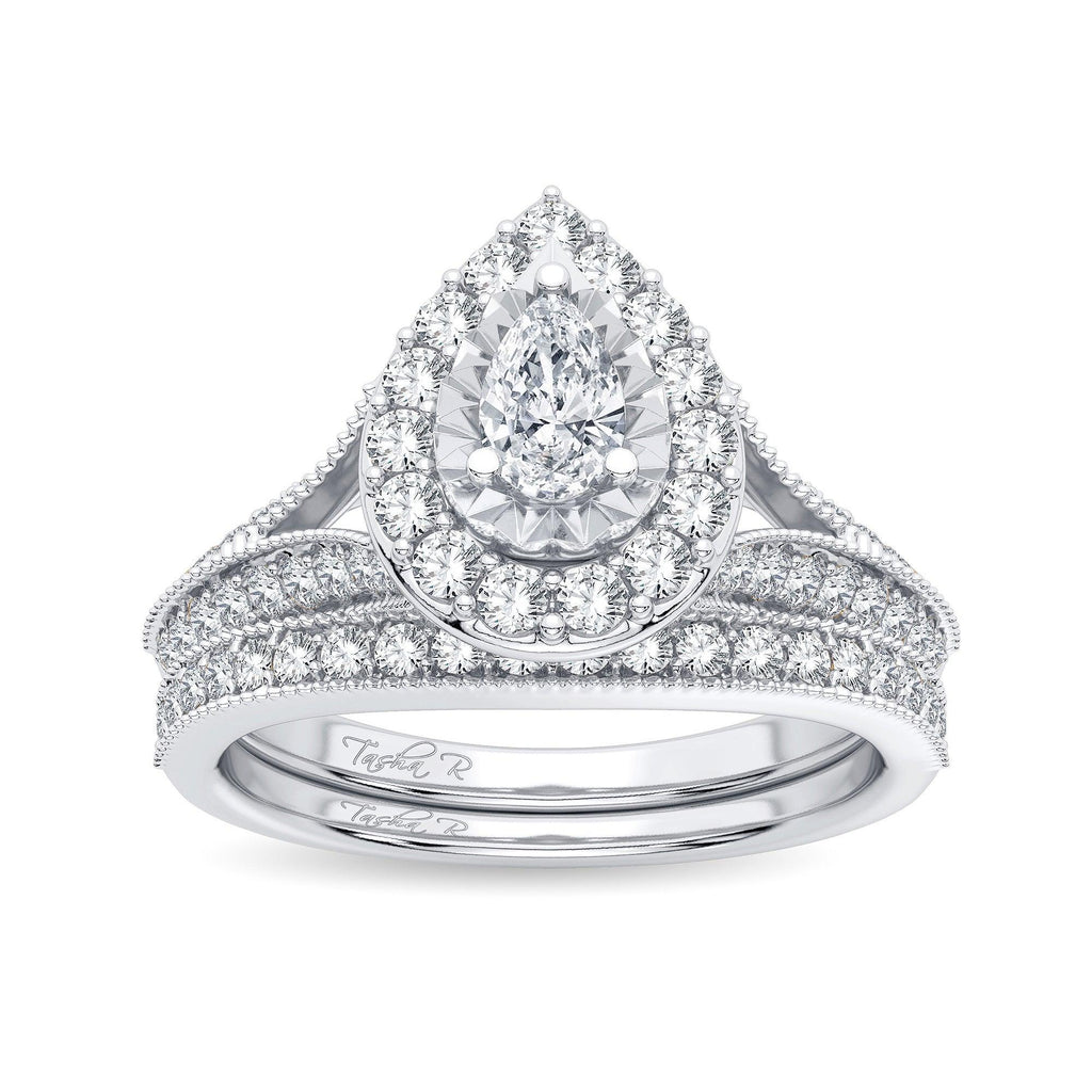 14K 0.96CT Diamond Bridal Ring - Johnny Dang & Co