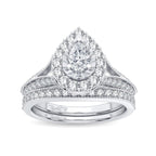 14K 0.96CT Diamond Bridal Ring - Johnny Dang & Co