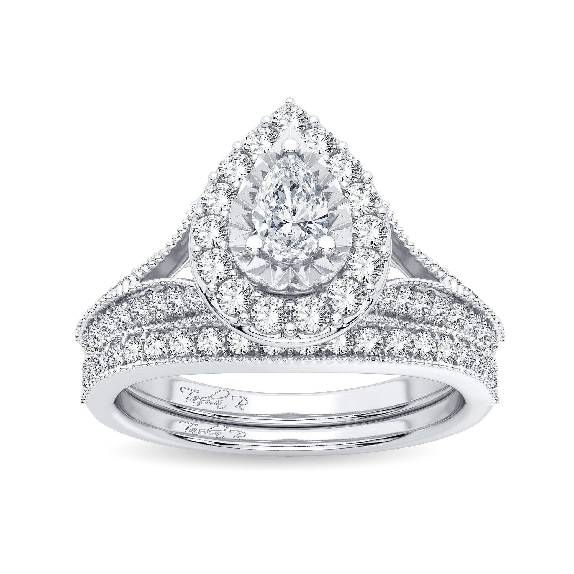 14K 0.96CT Diamond Bridal Ring - Johnny Dang & Co